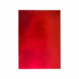 Goma eva liderpapel 50x70 cm espesor 2 mm metalizada rojo