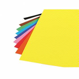 Goma eva ondulada liderpapel 50x70cm 2,2mm de espesor colores surtidos