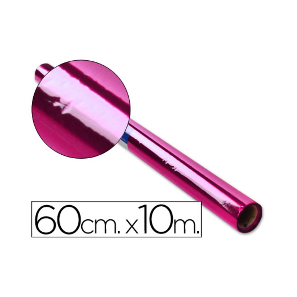 Papel celofan liderpapel rollo rosa -0,60 x 10 mt