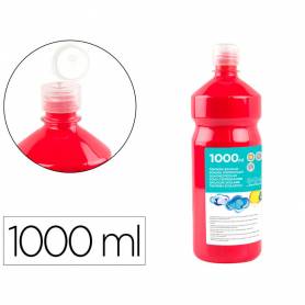 Tempera liquida liderpapel escolar 1000 ml rojo escarlata