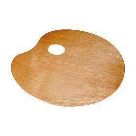 Paleta madera lidercolor ovalada tamaño 20x30 cm grosor 0,3 cm zurdos