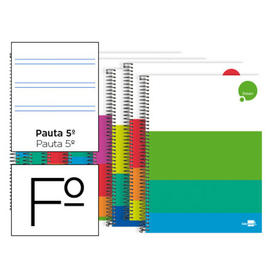 Cuaderno espiral liderpapel folio dream tapa dura 80h 80 gr pauta 2,5mm con margen colores surtidos