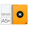 Cuaderno espiral liderpapel a5 antartik tapa dura 80 h 100 g horizontal con margen color naranja fluorescente - KE56