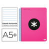 Cuaderno espiral liderpapel a5 antartik tapa dura 80h 100 gr horizontal con margen color rosa fluor - KE55