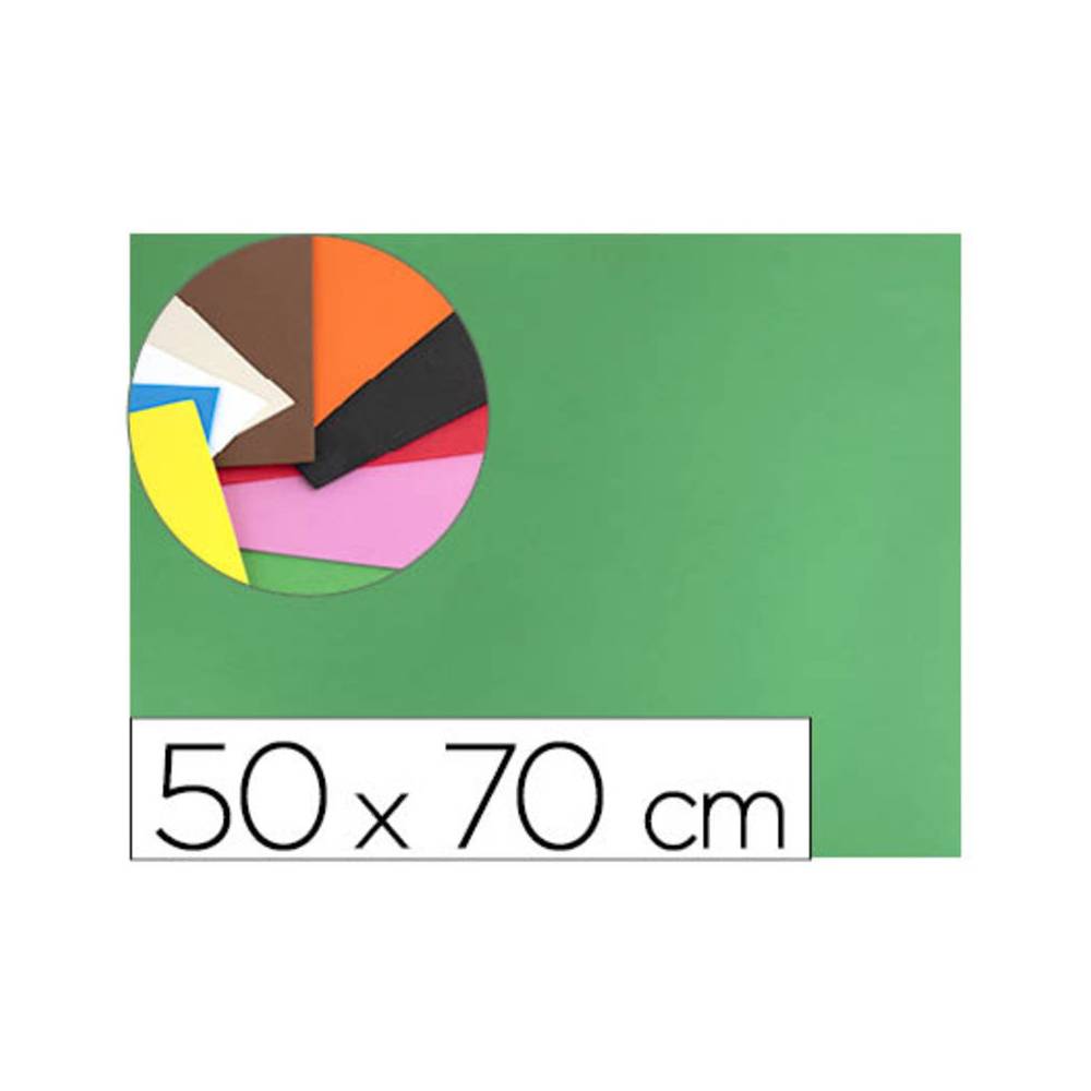 Goma eva liderpapel 50x70cm 60g/m2 espesor 1.5mm verde
