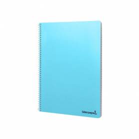 Cuaderno espiral liderpapel folio smart tapa blanda 80h 60gr pauta 3,5mm con margen colores surtidos