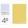 Cuaderno espiral liderpapel cuarto witty tapa dura 80h 75gr cuadro 4mm con margen color amarillo - BC81