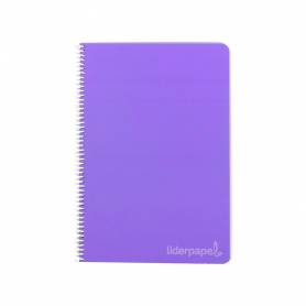 Cuaderno espiral liderpapel folio witty tapa dura 80h 75gr cuadro 4mm con margen colores surtidos