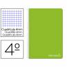 Cuaderno espiral liderpapel cuarto witty tapa dura 80h 75gr cuadro 4mm con margen color verde - BC25