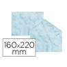 Sobre fantasia marmoleado azul 160x220 mm 90 gr paquete de 25