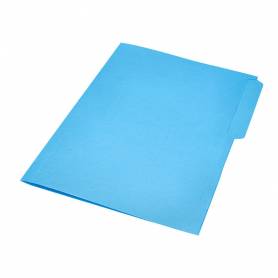Subcarpeta cartulina liderpapel folio pestaña superior 240g/m2 azul