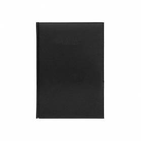 Agenda encuadernada liderpapel creta 15x21 cm 2024 dia pagina color negro papel 70 gr - 