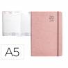 Agenda 2024 encuadernada liderpapel mykonos 15x21 cm dia pagina color rosa papel 70 gr