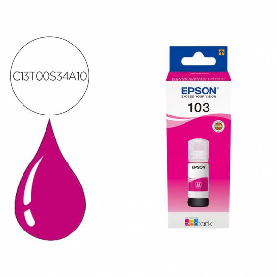 Tinta epson ecotank 103 l3110 3150 3151 5190 magenta botella de 65 ml - C13T00S34A10