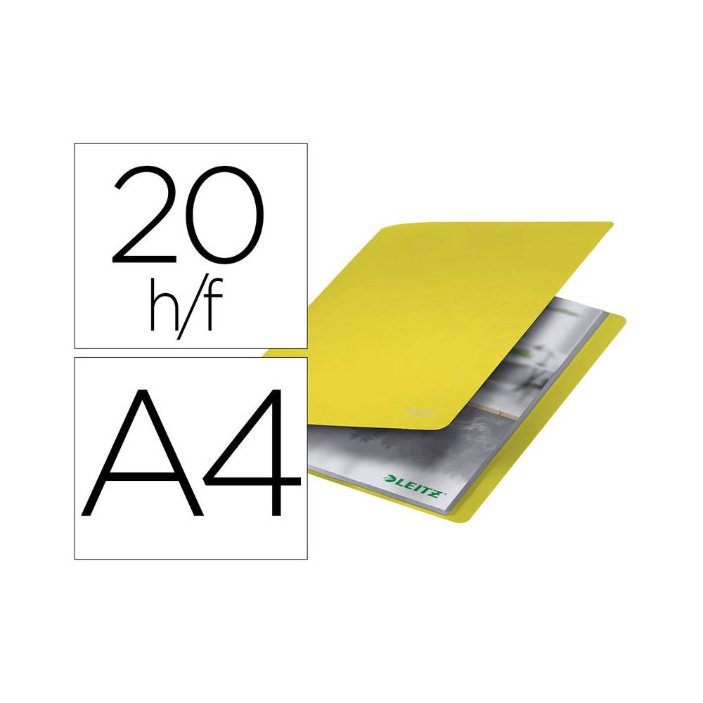 Carpeta leitz recycle escaparate din a4 20 fundas polipropileno amarillo - 46760015