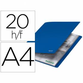 Carpeta leitz recycle escaparate din a4 20 fundas polipropileno azul - 46760035