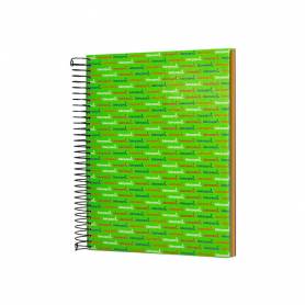 Cuaderno espiral liderpapel a5 micro multilider tapa forrada 140h 80 gr cuadro 5mm 5 bandas 6 taladros colores surtidodo - BJ54