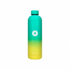 Botella portaliquidos antartik isotermica acero inoxidable libre de bpa colourful amarillo/verde 750 ml