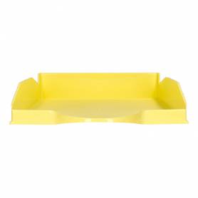 Bandeja sobremesa plastico q-connect amarillo pastel opaco 240x70x340mm - KF17162