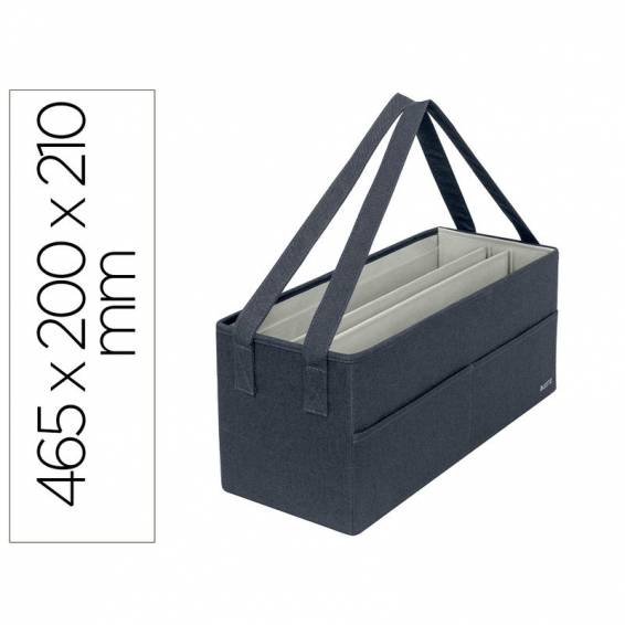 Bolsa de trabajo leitz tela gris 465x200x210 mm - 64440089