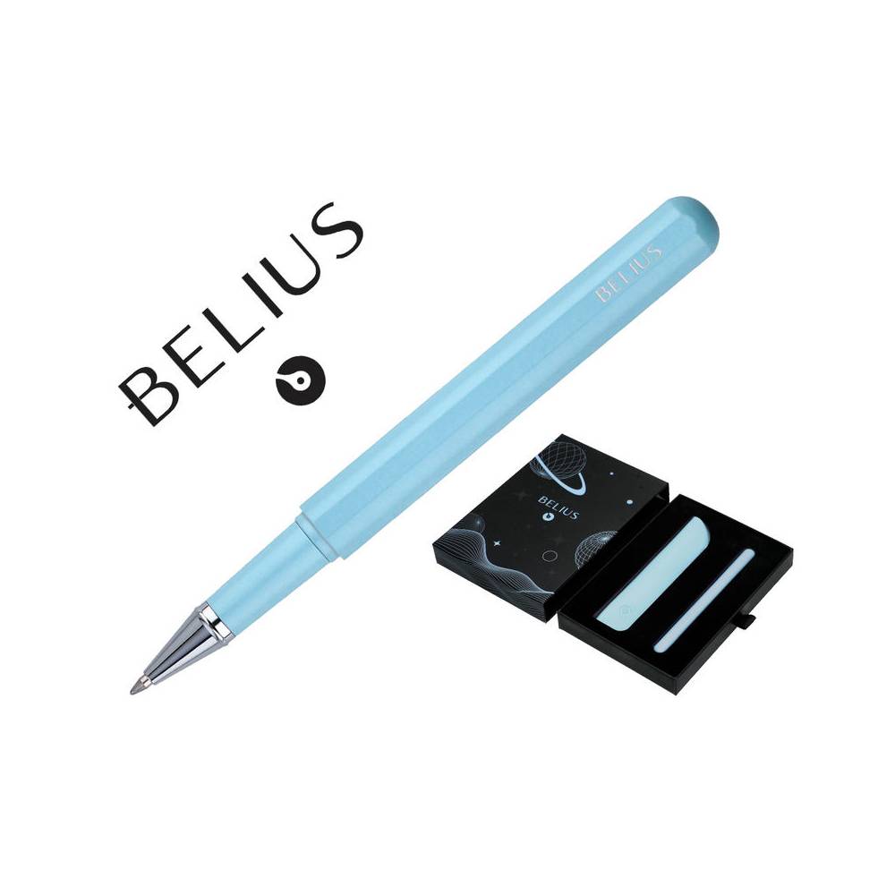 Roller y funda de similpiel belius space b color minimalista azul tinta azul caja de diseño - BB281