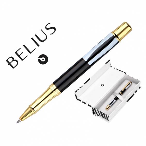 Roller belius dualita cuerpo blanco color negro tinta negra caja de diseño - BB304