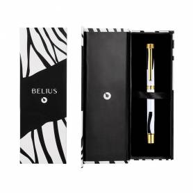 Roller belius dualita cuerpo negro color blanco tinta negra caja de diseño - BB306