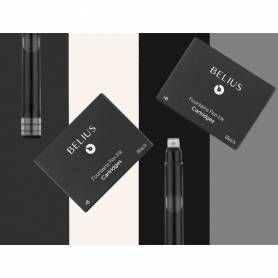 Tinta estilografica belius negro caja 6 cartuchos - BB320