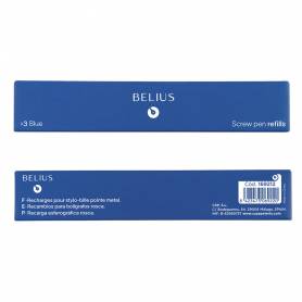 Recambio boligrafo belius con rosca azul caja 3 unidades - BB321
