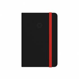 Cuaderno con gomilla antartik notes tapa dura a4 hojas lisas negro y rojo 100 hojas 80 gr fsc - TW97