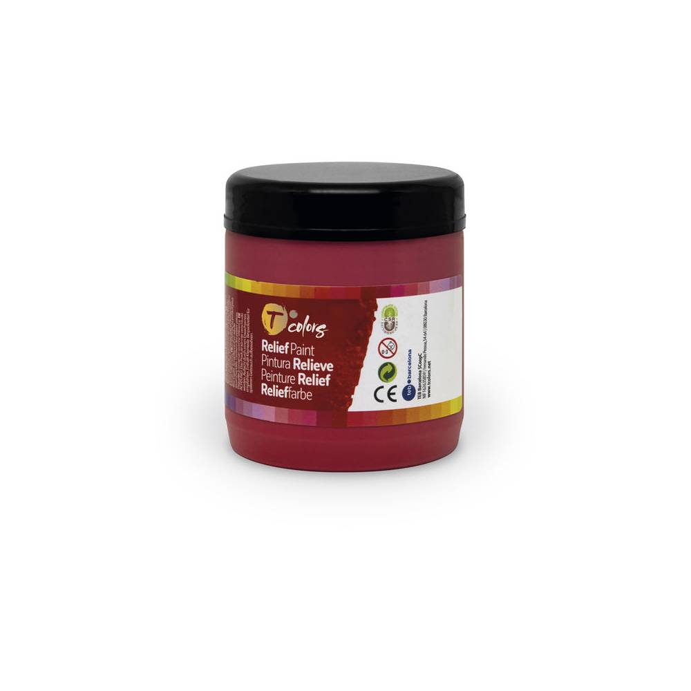 Pintura relieve tcolors rojo bote de 250 ml - 