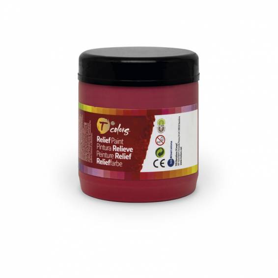 Pintura relieve tcolors rojo bote de 250 ml - 