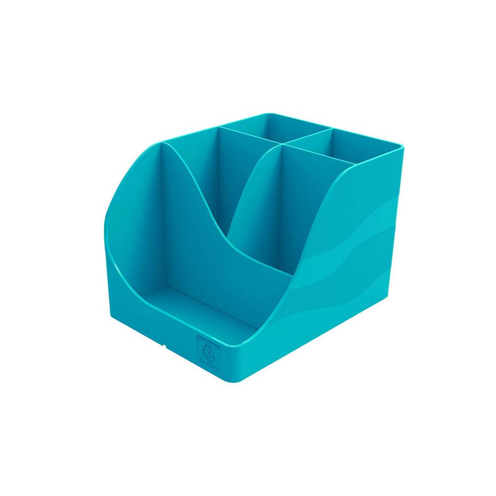 Cubilete portalapices exacompta wave skandi plastico reciclado color azul pacifico - 69534D