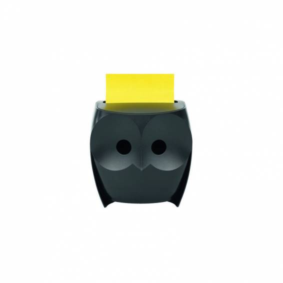 Soporte bloc de notas adhesivas quita y pon post-it buho con 2 bloc z-note amarillo 76x76 mm con 45 - 7100322315