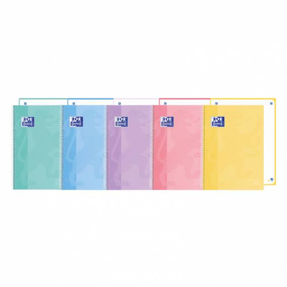 Cuaderno espiral oxford europeanbook 1 touch din a4+ 80 hojas puntos colores surtidos - 400184540