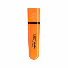 Rotulador bic flat fluorescente naranja neon caja de 12 unidades - 517961