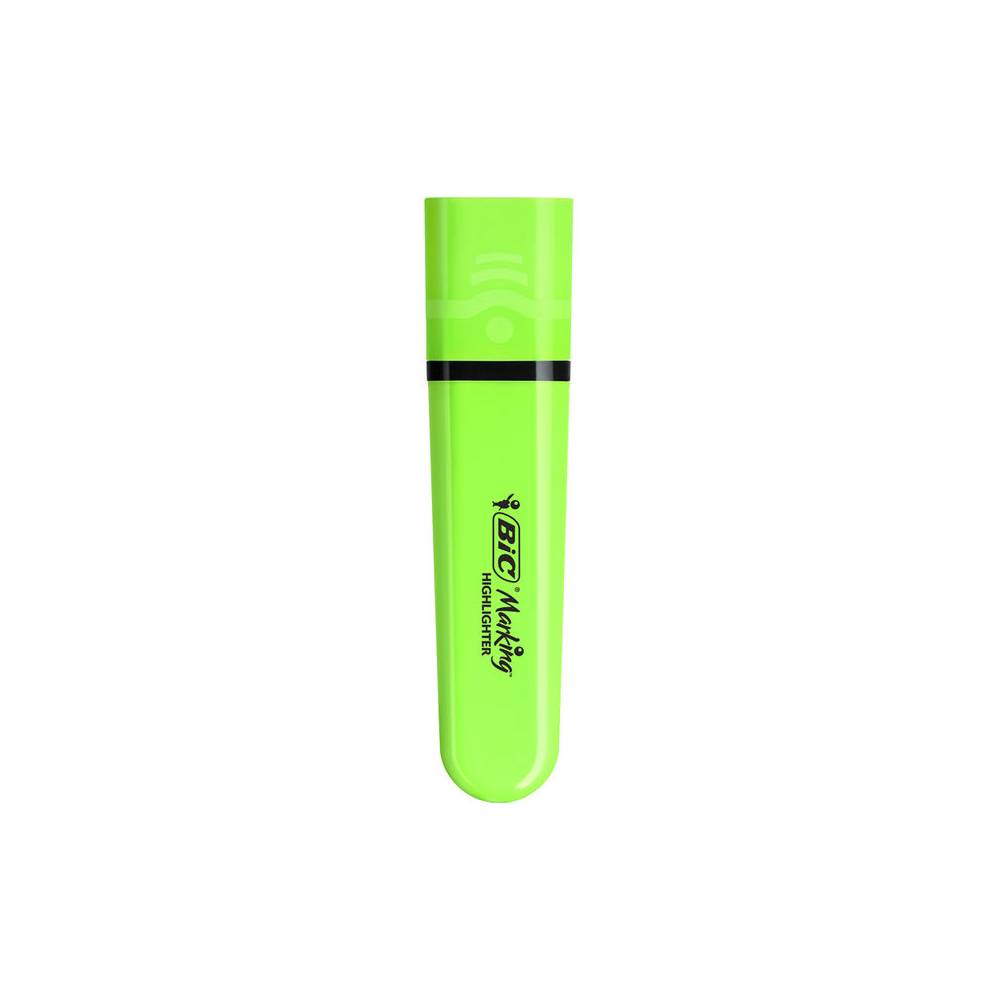 Rotulador bic flat fluorescente verde neon caja de 12 unidades - 517964