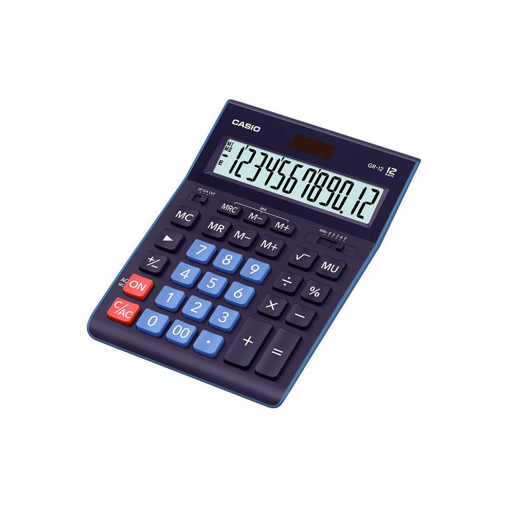 Calculadora casio gr-12-bu-w sobremesa 12 digitos color azul - GR-12-BU-W-EP-ES