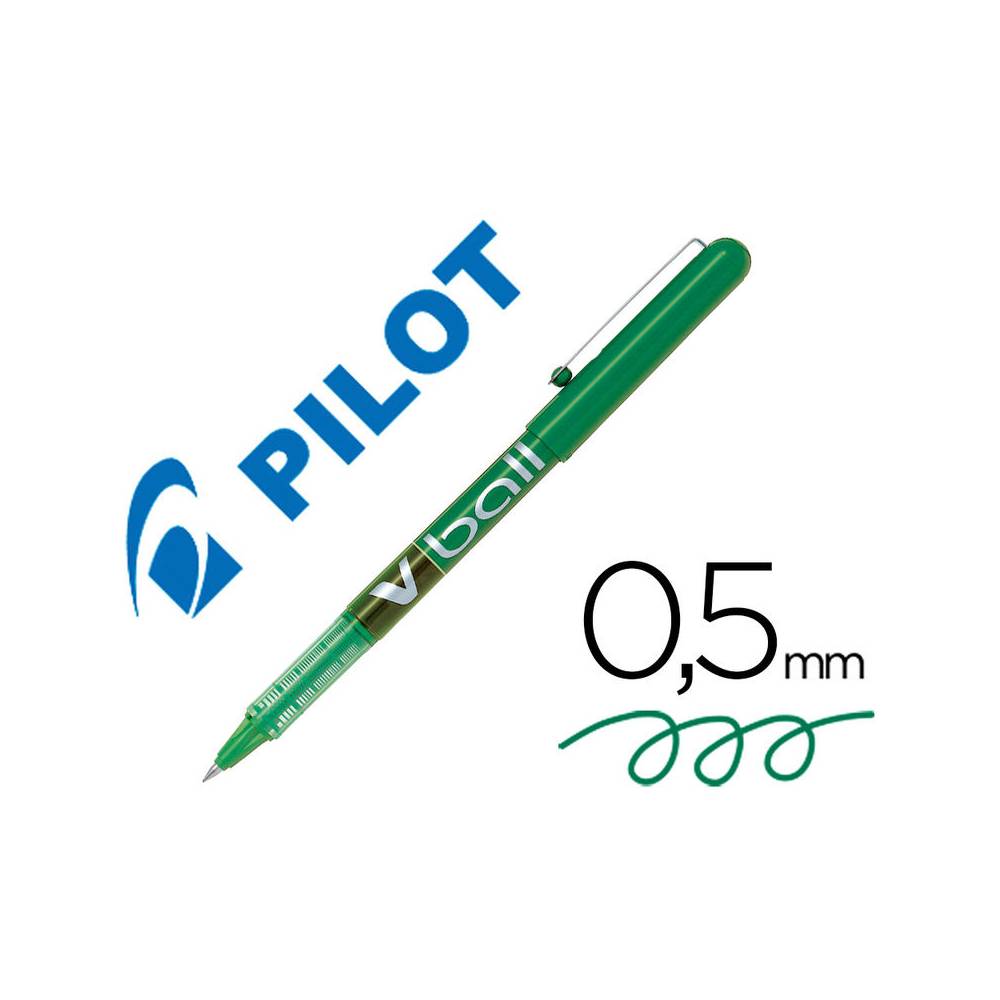 Rotulador pilot roller v-ball verde 0.5 mm