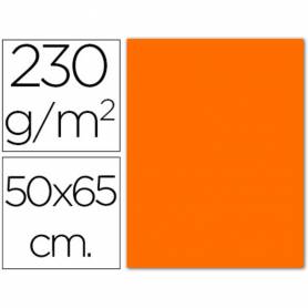 Cartulina fluorescente naranja 50x65 cm 230 gr