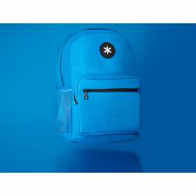 Cartera antartik mochila con asa y bolsillo frontal concremallera color azul 320x140x430 mm