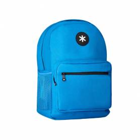 Cartera antartik mochila con asa y bolsillo frontal concremallera color azul 320x140x430 mm