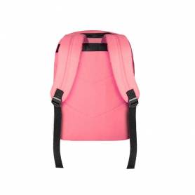 Cartera antartik mochila con asa y bolsillo frontal concremallera color coral 320x140x430 mm