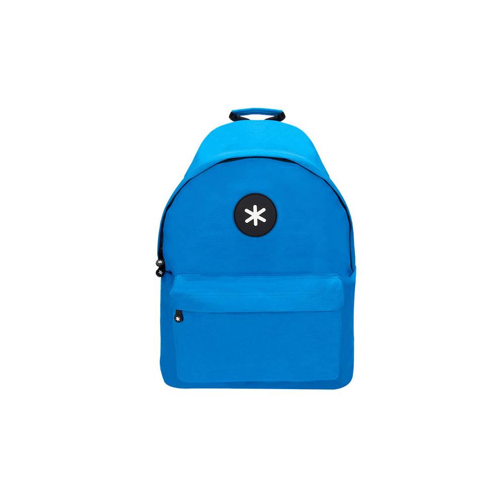 Cartera antartik mochila con asa y bolsillos con cremallera color azul 310x160x410 mm