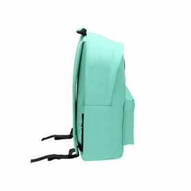 Cartera antartik mochila con asa y bolsillos con cremallera color verde menta 310x160x410 mm