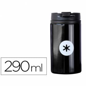 Vaso antartik acero inoxidable con tapa dosificador de seguridad y base acolchada 290 ml color negro