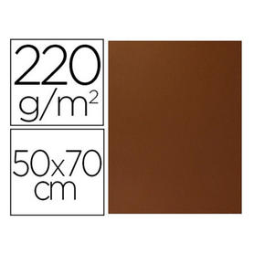 Cartulina lisa/rugosa 2 texturas 50x70 cm 220g/m2 marron chocolate