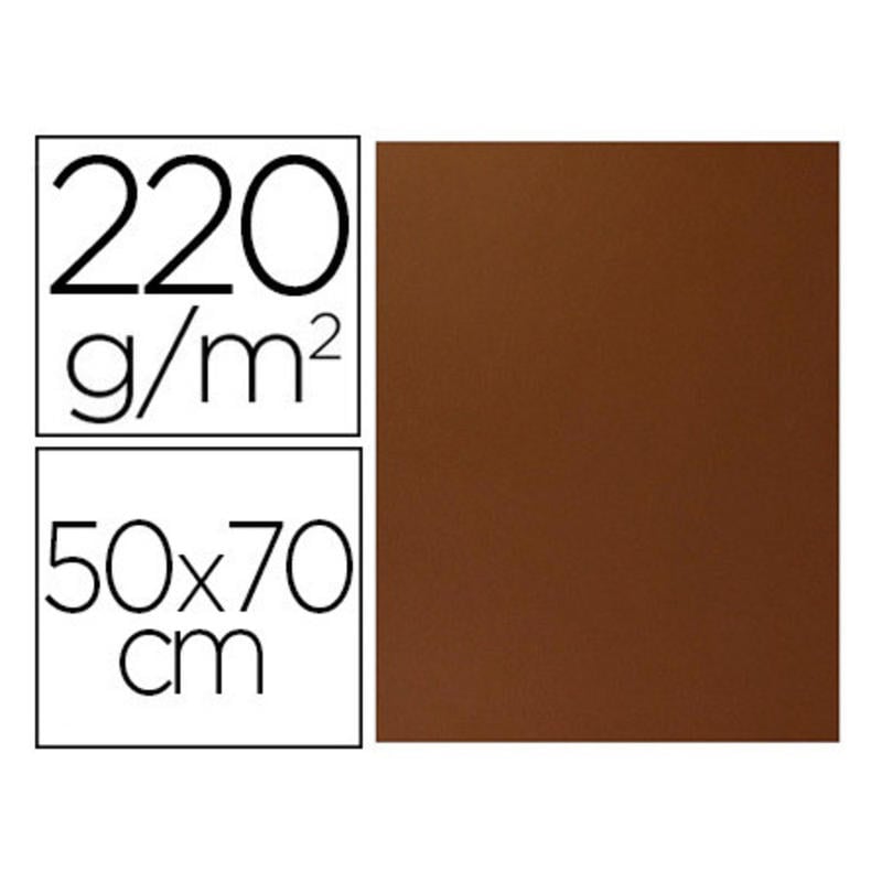 Cartulina lisa/rugosa 2 texturas 50x70 cm 220g/m2 marron chocolate