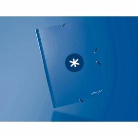 Carpeta liderpapel antartik gomas a4 3 solapas carton forrado azul oscuro