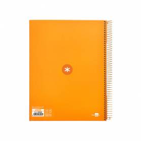 Cuaderno espiral liderpapel a4 micro antartik tapa forrada120h 100 gr cuadro 5mm 5 banda4 taladros color mostaza